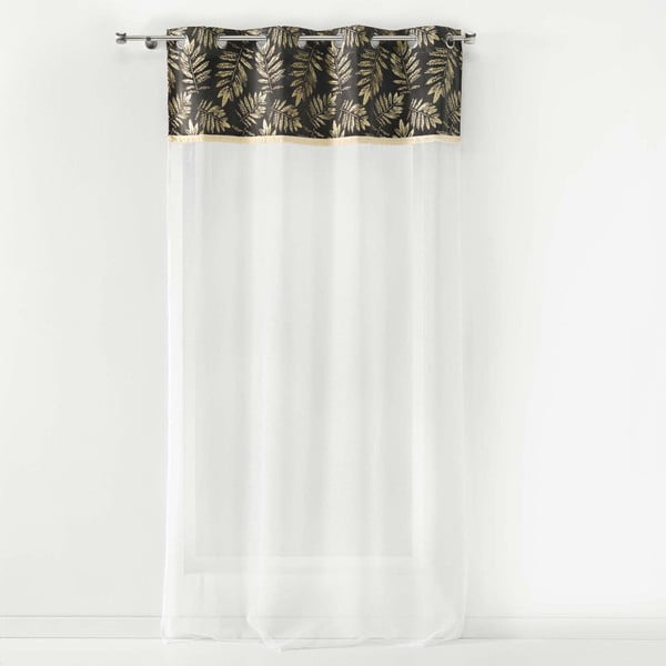 Завеса в бял и антрацитен цвят 140x280 cm Adelor – douceur d'intérieur