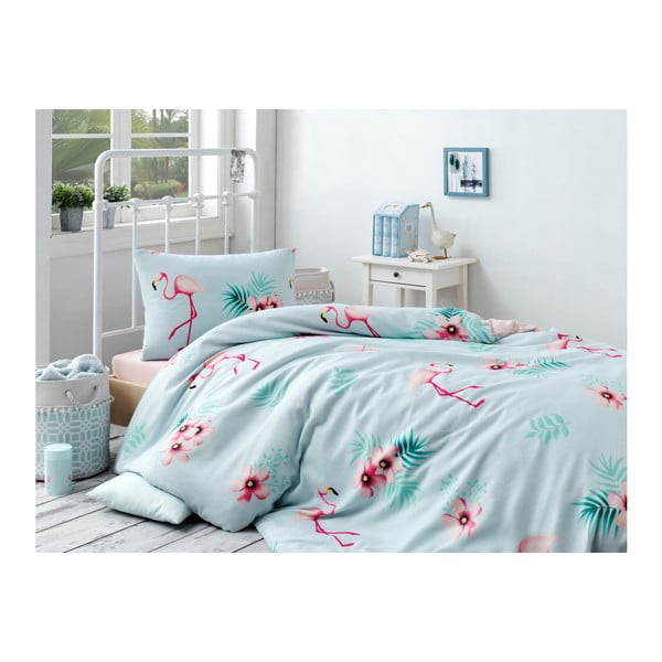 Комплект памучно спално бельо и чаршафи за единично легло Rassido Lessno, 160 x 220 cm - Mijolnir