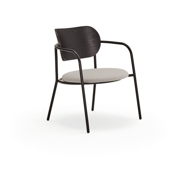 Черно-сив трапезен стол в декор от пепел Eclipse - Teulat