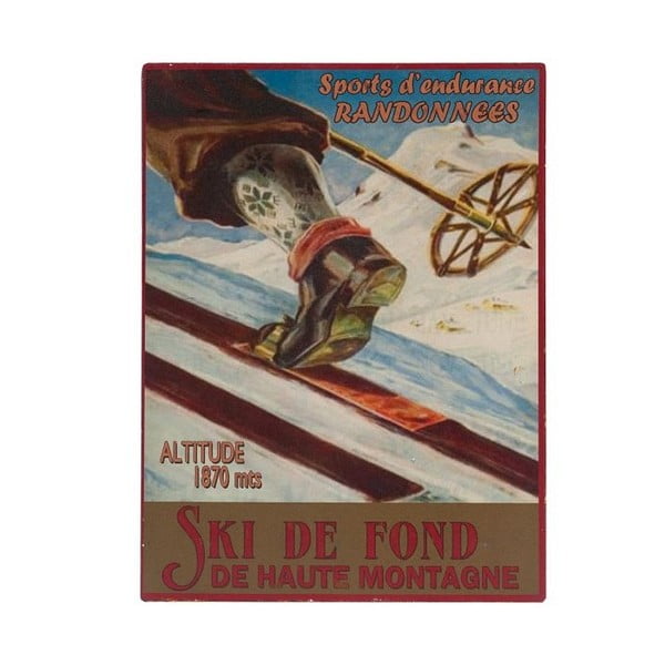 Метална табела 25x33 cm Ski de Fond – Antic Line