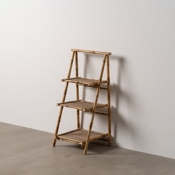 Бамбуков стелаж в естествен цвят 48x100x45 cm Manali – Ixia-image-1