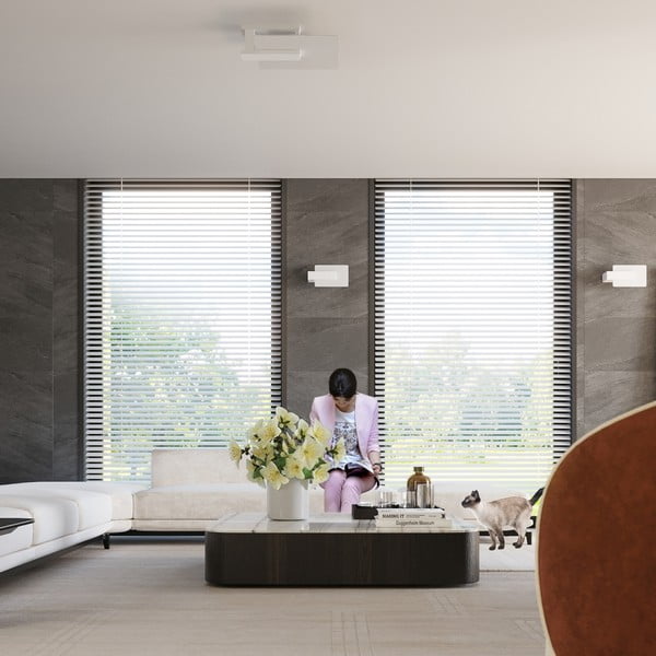 Бяла лампа за таван със стъклен абажур 40x47,5 cm Parola - Sollux-image-3