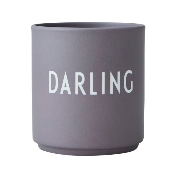 Сива порцеланова чаша , 300 ml Darling - Design Letters