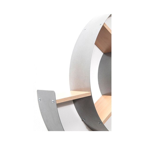 Сив стенен шкаф за книги Snail - Kare Design-image-2