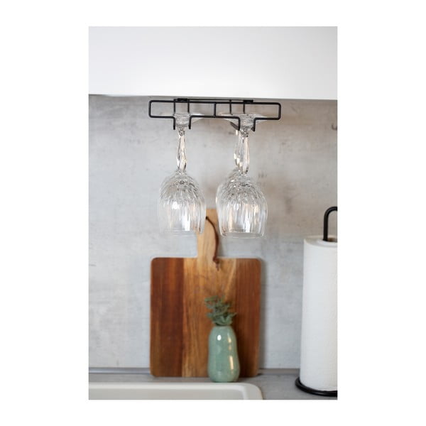 Черна стойка под стъкления рафт - Wenko-image-4