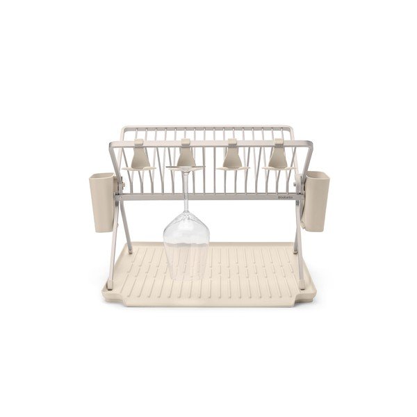 Бежова метална двуетажна тавичка за оттичане 42x51 cm – Brabantia