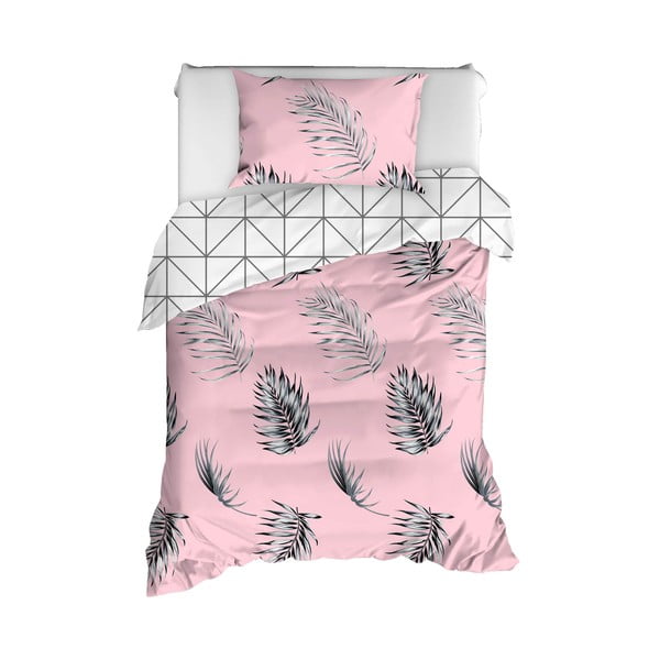 Памучно спално бельо за единично легло Ranforce, розово, 140 x 200 cm Barbara - Mijolnir