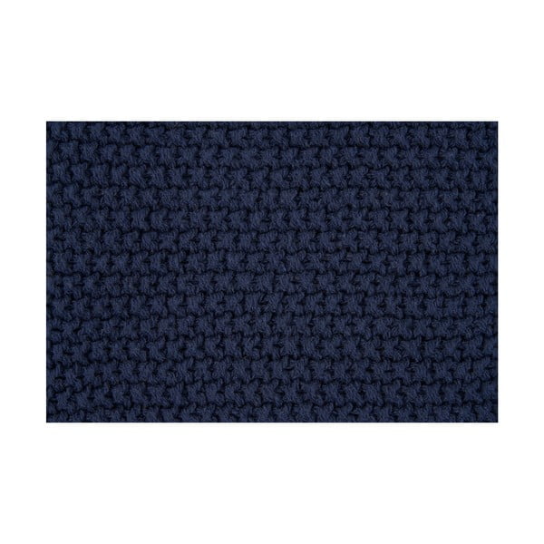 Тъмносиньо одеяло от рециклиран памук 130x170 cm Santos – House Nordic-image-2