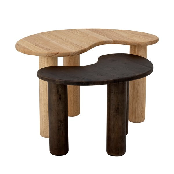 Тъмнокафява масичка за кафе от масивно каучуково дърво 36x53 cm Luppa – Bloomingville-image-4