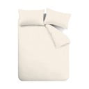 Бежово/кремаво фланелено спално бельо за единично легло 135x200 cm - Catherine Lansfield