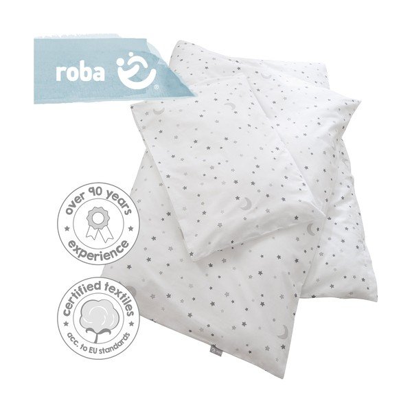 Бяло памучно детско спално бельо за детско креватче 100x135 cm Sternenzauber – Roba-image-3