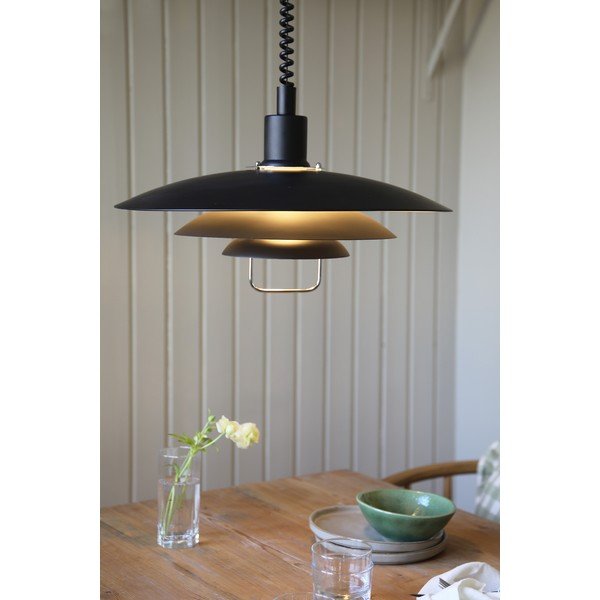 Черна висяща лампа Kikrenes, ø 48 cm Kirkenes - Markslöjd-image-2