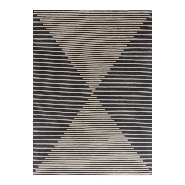 Béžovomodrý ručně tkaný vlněný koberec Linie Design Cono, 170 x 240 cm
