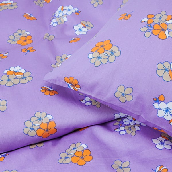 Единично спално бельо от памучен сатен в лавандула 140x200 cm Grand Pleasantly - JUNA-image-2