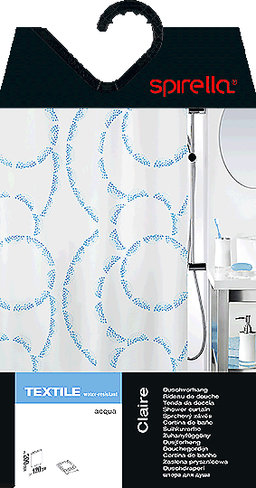 Завеса за душ 180x200 cm Claire – Spirella-image-1