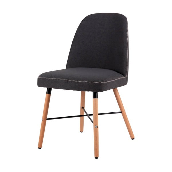 Тъмно сив трапезен стол с основа от букова дървесина Kalia - sømcasa