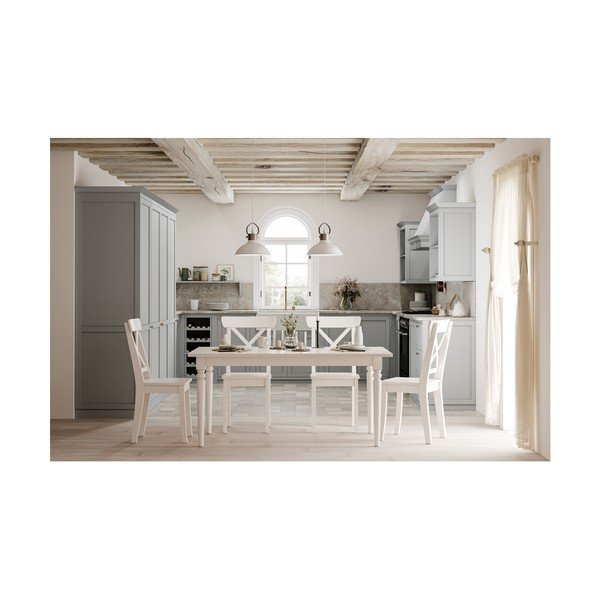 Бяло висящо осветително тяло с метален абажур Mees – GTV-image-2