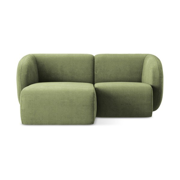 Зелен шенилов ъглов диван (ляв ъгъл) Lani – Makamii