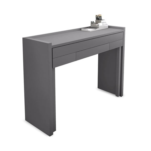 Сиво разтегателно бюро 36x110 cm Mel - Woodman-image-3