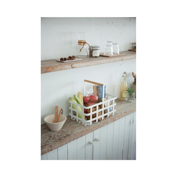 Bílý úložný košík YAMAZAKI Tosca-image-1