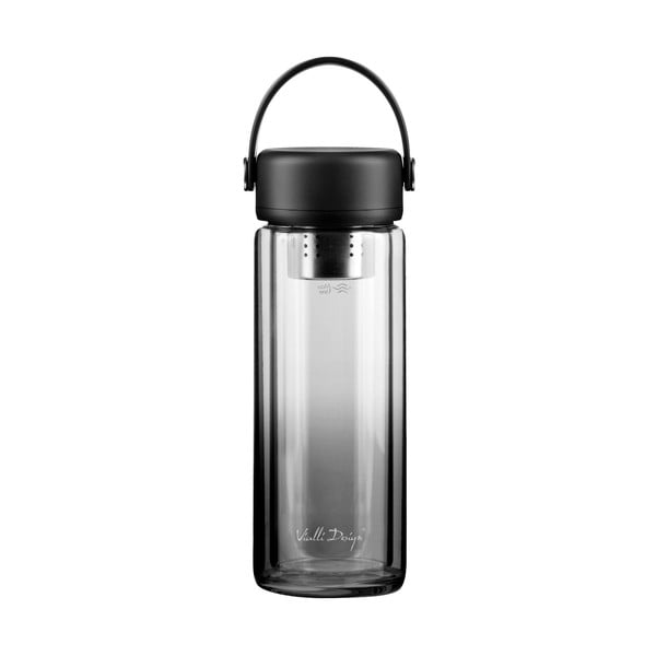 Черна стъклена бутилка  350 ml Fuori – Vialli Design