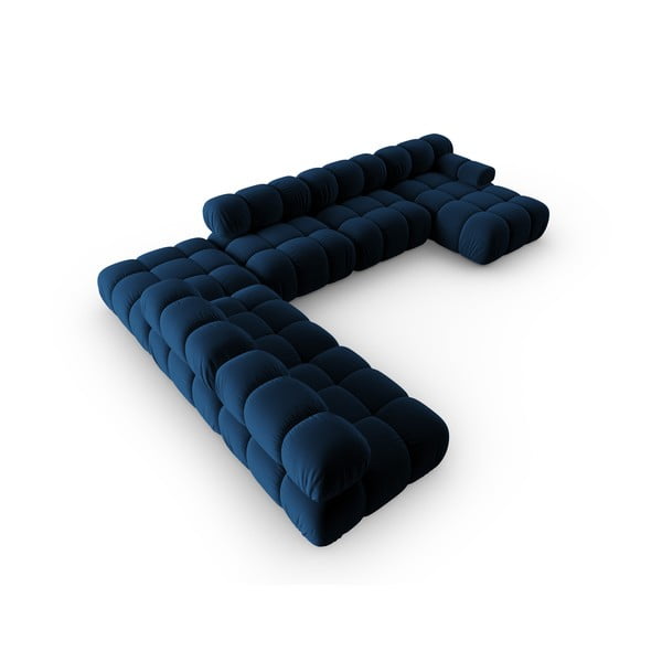 Диван от синьо кадифе 379 cm Bellis - Micadoni Home-image-4