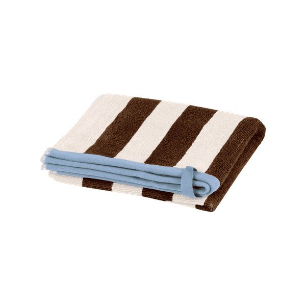 Кафява/кремава памучна кърпа от тери 50x80 cm Gobo – noo.ma