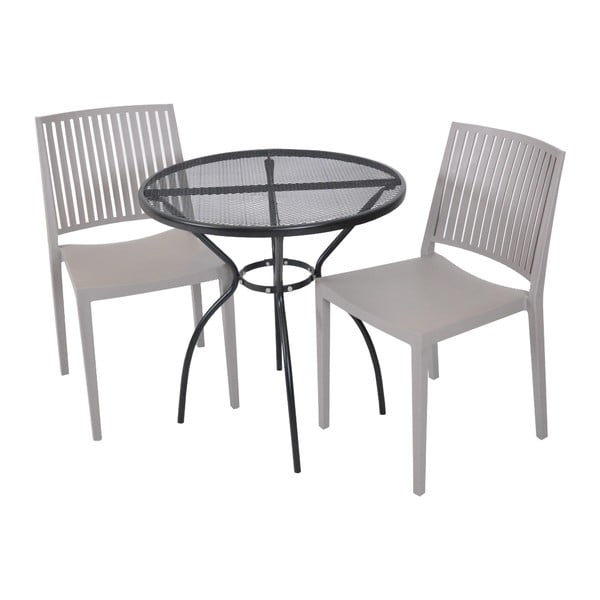 Бежов пластмасов градински стол Bars - Rojaplast-image-2