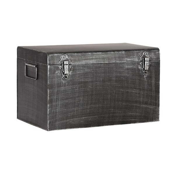 Черна метална кутия за съхранение, дължина 40 cm - LABEL51