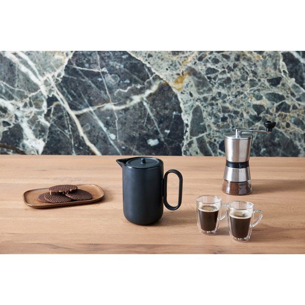 Комплект за кафе от черен фаянс Palermo - Leopold Vienna-image-2