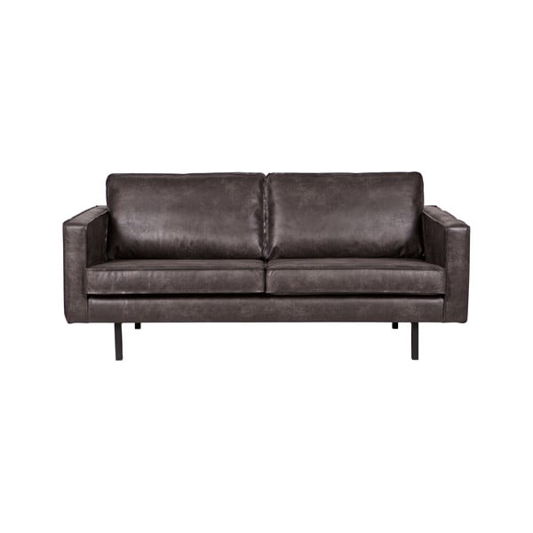 Черен диван с калъф от рециклирана кожа , 190 cm Rodeo - BePureHome