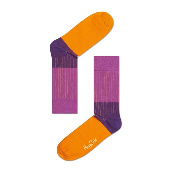 Ponožky Happy Socks Orange and Purple vel. 41-46