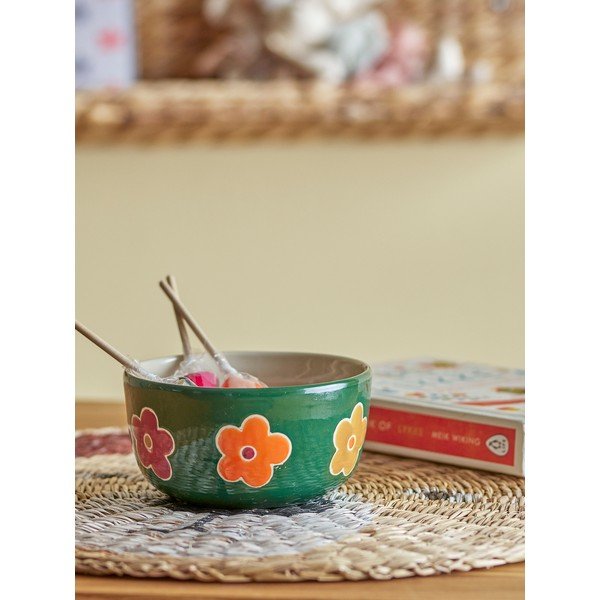 Тъмнозелена глинена детска купичка ø 12 cm Addy – Bloomingville Mini-image-2