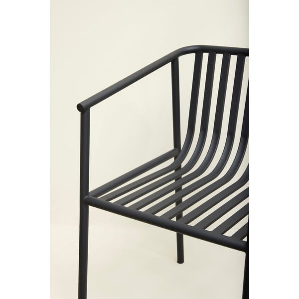 Черно градинско кресло метално Villa – Hübsch-image-1