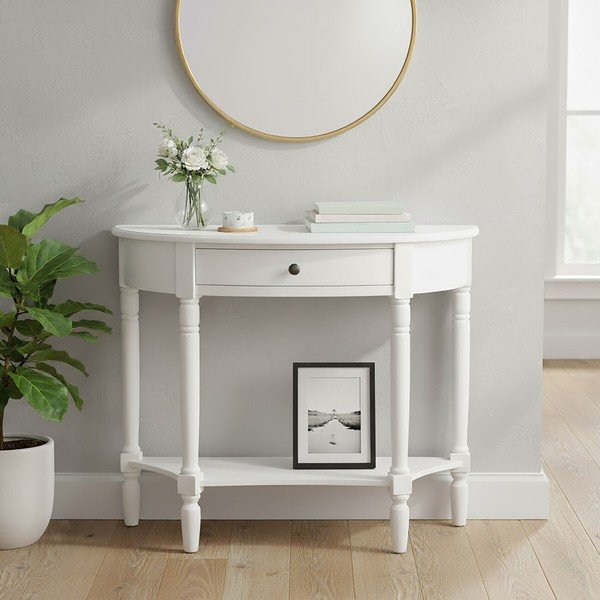 Бяла конзолна маса от масивен бор 32x93 cm Heritage – Premier Housewares-image-1