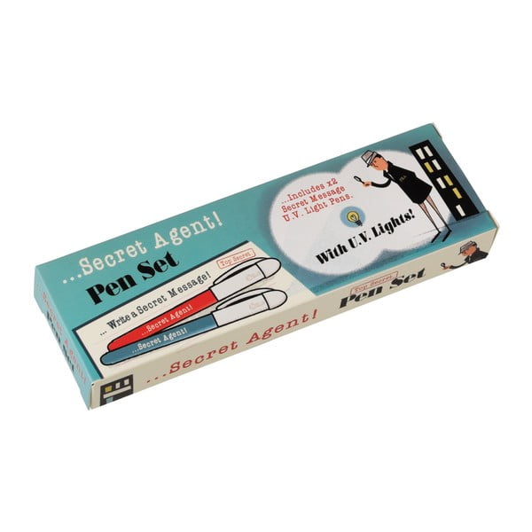 Комплект от 2 шпионски химикалки с невидимо мастило и UV светлина Secret Agent - Rex London-image-3
