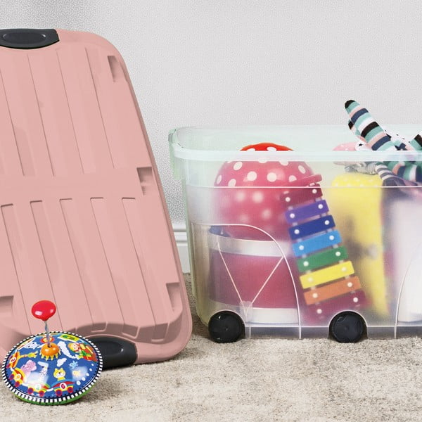 Пластмасова кутия за съхранение с капак Roller - Rotho-image-1