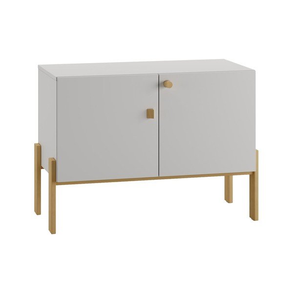 Светлосив нисък детски скрин 100x50 cm Cube - Pinio-image-3