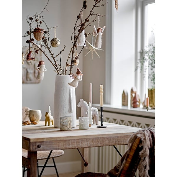 Бежова глинена чаша с коледен мотив 450 ml Hollie – Bloomingville-image-2