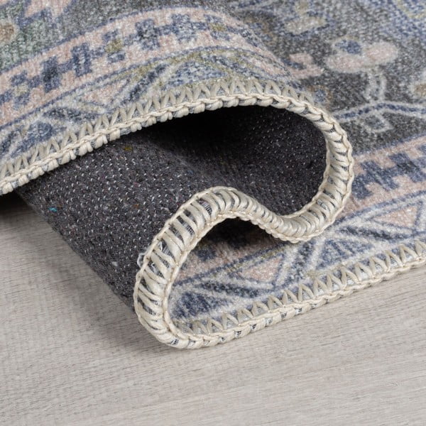 Зелен килим със смес от рециклирани влакна подходящ за пране 80x150 cm Windsor – Flair Rugs-image-2