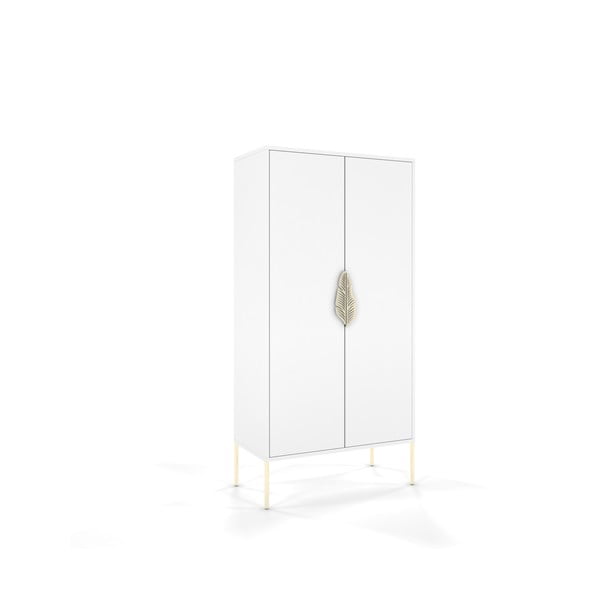 Бял гардероб 80x160 cm Merlin - Skandica-image-2