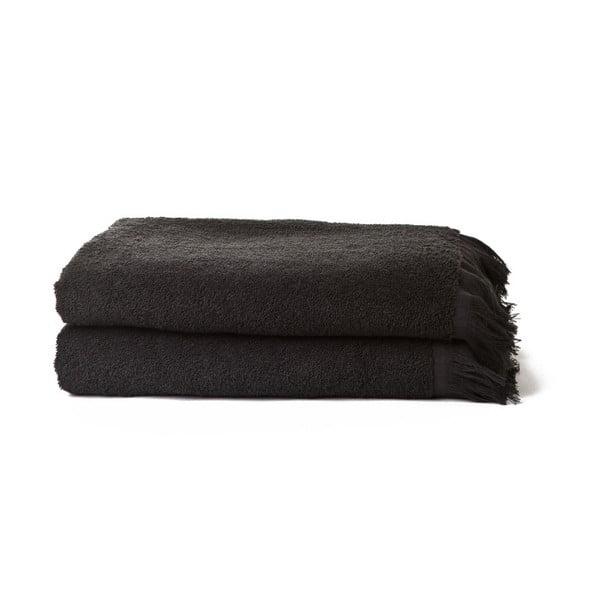 Комплект от 2 черни кърпи от чист памук Casa Di Bassi - Casa Di Bassi
