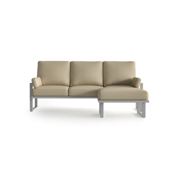 Бежов ъглов диван с подвижна подложка за крака и светли крака - Marie Claire Home