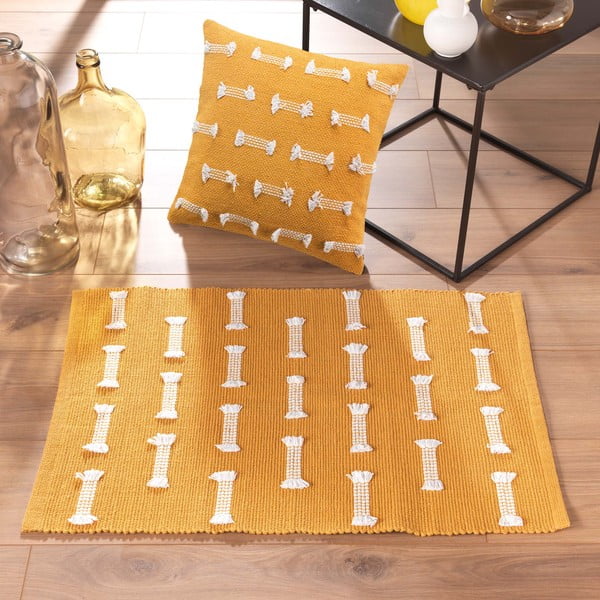 Жълта охра килим подходящ за пране 50x80 cm Juline – douceur d'intérieur-image-1