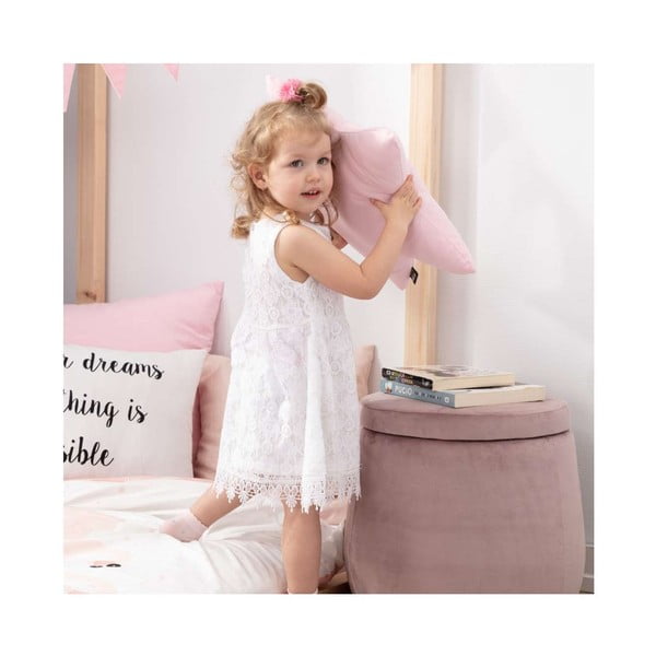 Черен кадифен детски пуф Posh Velvet – Yellow Tipi-image-4