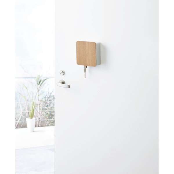 Бял шкаф за ключове с врата от шперплат Yamazaki Rin - YAMAZAKI-image-4