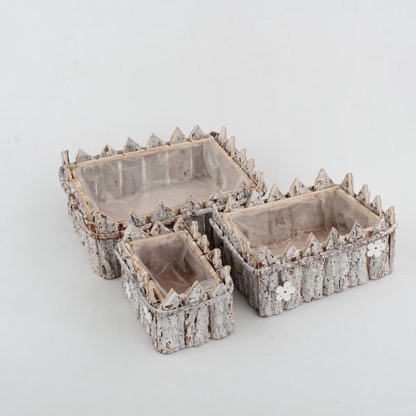 Комплект от 3 ратанови кутии Орнаменти - Dakls