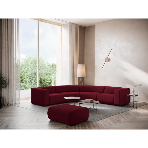 Бордо кадифена табуретка Ekahi – Makamii-image-1