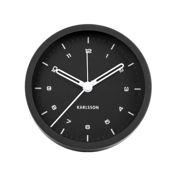 Черен будилник , ø 9 cm Tinge - Karlsson-image-1