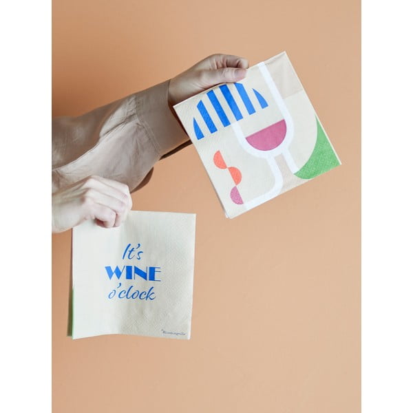 Хартиени салфетки в комплект от 20 бр. Wine – Bloomingville-image-1